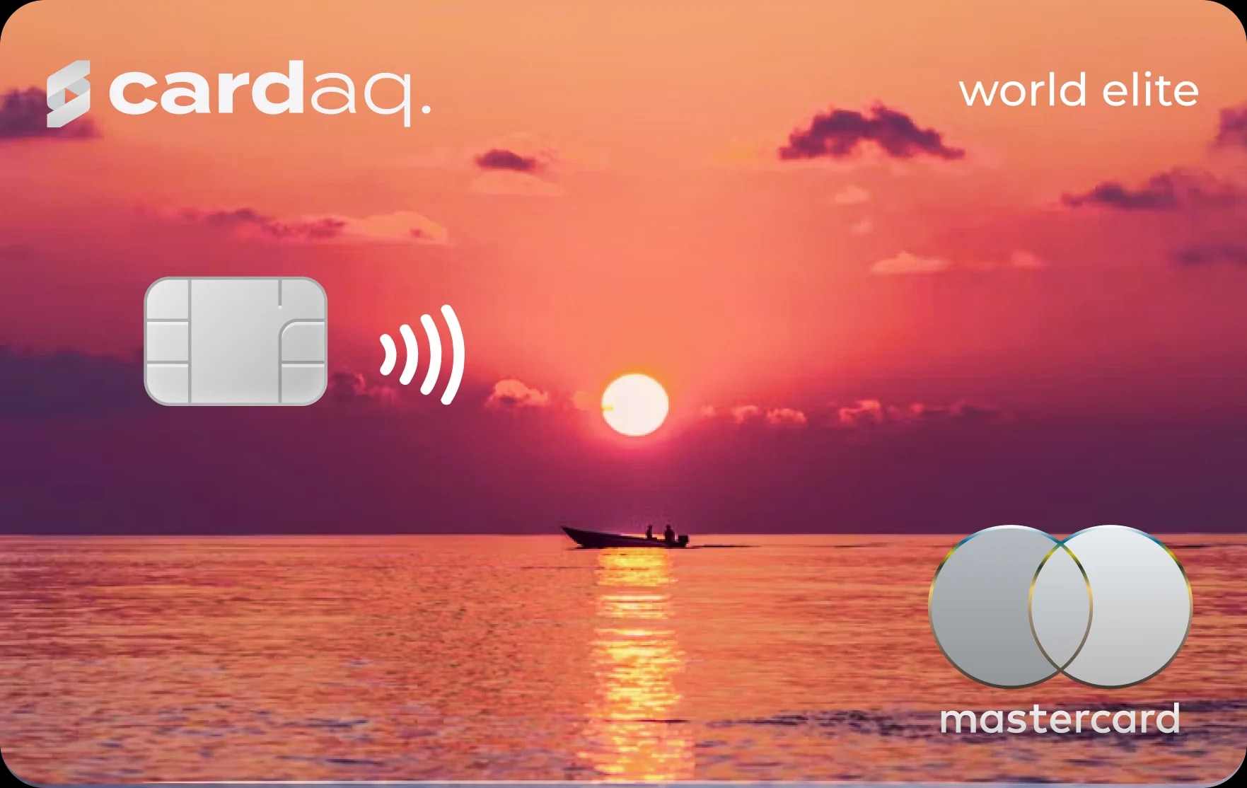 Ocean sunset card